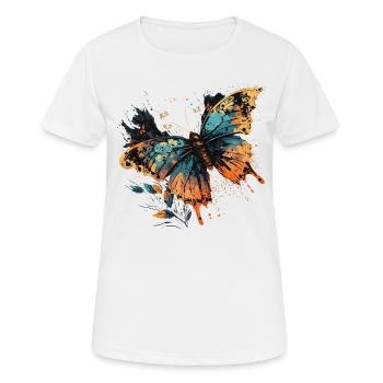 Joli papillon - T-shirt respirant Femme - blanc - Devant - AI Model Female 172 dark (172cm)