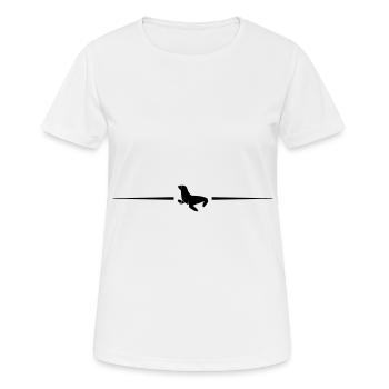 seehund Linie - Frauen T-Shirt atmungsaktiv - Weiß - Vorne - AI Model Female 172 dark (172cm)