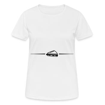 Sandwich line - Women's Breathable T-Shirt - white - Front - AI Model Female 172 dark (172cm)