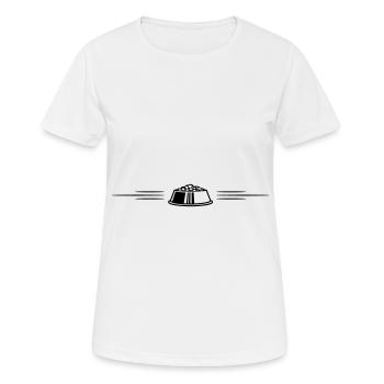 Napf Hund Linie - Frauen T-Shirt atmungsaktiv - Weiß - Vorne - AI Model Female 172 dark (172cm)