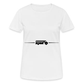School bus school line - Women's Breathable T-Shirt - white - Front - AI Model Female 172 dark (172cm)