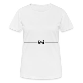 Bow Tie Gentleman Line - Women's Breathable T-Shirt - white - Front - AI Model Female 172 dark (172cm)