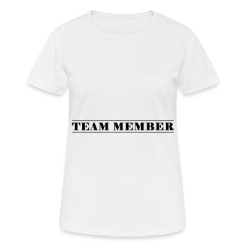 Membres de l’équipe - T-shirt respirant Femme - blanc - Devant - AI Model Female 172 dark (172cm)