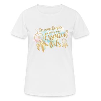 dreamchasers - Frauen T-Shirt atmungsaktiv - Weiß - Vorne - AI Model Female 172 dark (172cm)