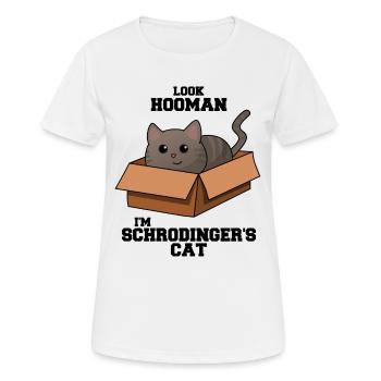 Cadeau drôle de chat de Schrodinger - T-shirt respirant Femme - blanc - Devant - AI Model Female 172 dark (172cm)