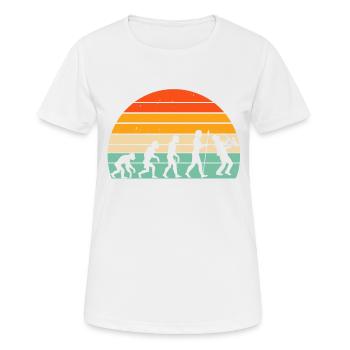 Joueur de saxophone Evolution - T-shirt respirant Femme - blanc - Devant - AI Model Female 172 dark (172cm)