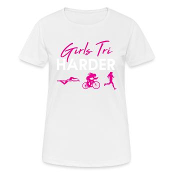 Grils Tri Triathlon - T-shirt respirant Femme - blanc - Devant - AI Model Female 172 dark (172cm)