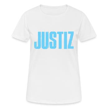 Justiz Justizia Gesetze Überprüfer - Frauen T-Shirt atmungsaktiv - Weiß - Vorne - AI Model Female 172 dark (172cm)