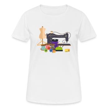 Handmade sewing utensils - Women's Breathable T-Shirt - white - Front - AI Model Female 172 dark (172cm)