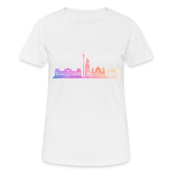Skyline de Berlin Capitale de Berlin - T-shirt respirant Femme - blanc - Devant - AI Model Female 172 dark (172cm)
