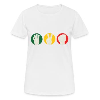 422 Cannabis Culture Kiffer Weed - T-shirt respirant Femme - blanc - Devant - AI Model Female 172 dark (172cm)