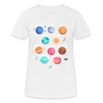 Weltall Astronomie Nasa Milchstraße Geschenkidee - Frauen T-Shirt atmungsaktiv - Weiß - Vorne - AI Model Female 172 dark (172cm)
