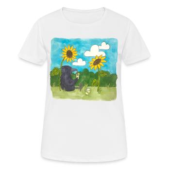 Raven Sunflowers chill Limonade d’été Heure d’été - T-shirt respirant Femme - blanc - Devant - AI Model Female 172 dark (172cm)