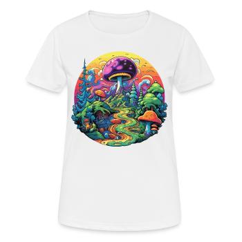 Champignons psychédéliques - T-shirt respirant Femme - blanc - Devant - AI Model Female 172 dark (172cm)