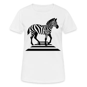 Zèbre sur les traversées zébrées - T-shirt respirant Femme - blanc - Devant - AI Model Female 172 dark (172cm)