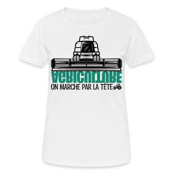 Französische Landwirte, Landwirte, Landwirtschaft. - Frauen T-Shirt atmungsaktiv - Weiß - Vorne - AI Model Female 172 dark (172cm)