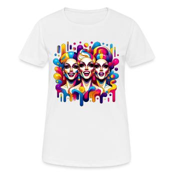 Queens' Jubel - Queens' Cheer - Frauen T-Shirt atmungsaktiv - Weiß - Vorne - AI Model Female 172 dark (172cm)