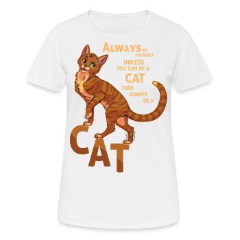 Always be a cat - Women's Breathable T-Shirt - white - Front - AI Model Female 172 dark (172cm)