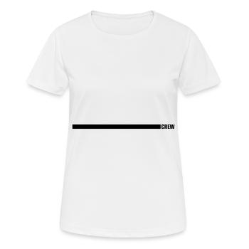 Conception de l’équipage - T-shirt respirant Femme - blanc - Devant - AI Model Female 172 dark (172cm)