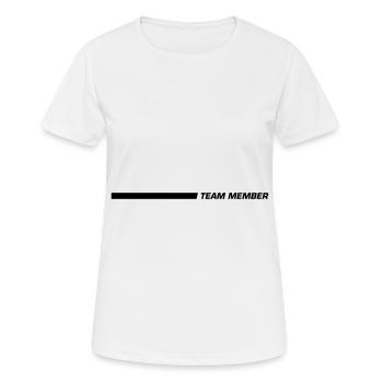 Membres de l’équipe - T-shirt respirant Femme - blanc - Devant - AI Model Female 172 dark (172cm)