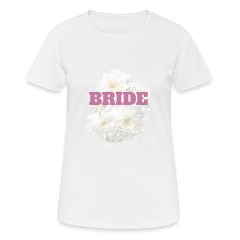 Braut Blumen Heirat Hochzeit Bachelorette Geschenk - Frauen T-Shirt atmungsaktiv - Weiß - Vorne - AI Model Female 172 dark (172cm)