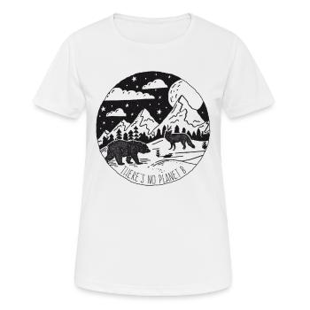 Vintage No Planet B environmental conservation animal welfare - Women's Breathable T-Shirt - white - Front - AI Model Female 172 dark (172cm)