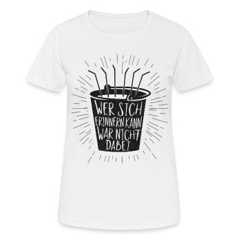Vintage Sangria Eimer Mallorca Spruch Fun Geschenk - Frauen T-Shirt atmungsaktiv - Weiß - Vorne - AI Model Female 172 dark (172cm)