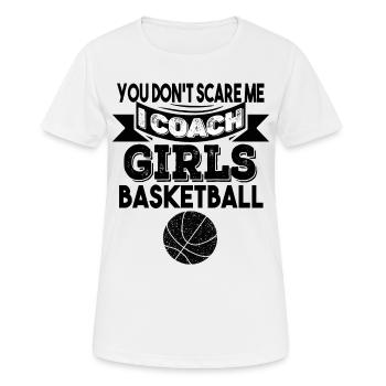 Weibliche Basketball-Coach - Frauen T-Shirt atmungsaktiv - Weiß - Vorne - AI Model Female 172 dark (172cm)