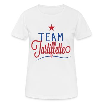 Team Tartiflette - Savoyard Cuisine Cheese - Frauen T-Shirt atmungsaktiv - Weiß - Vorne - AI Model Female 172 dark (172cm)