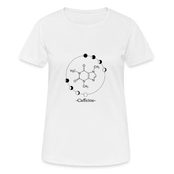 Molécule de caféine avec contour - T-shirt respirant Femme - blanc - Devant - AI Model Female 172 dark (172cm)