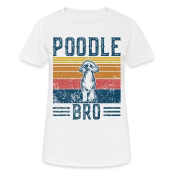 Chien Caniche Bro - Vintage Bro - T-shirt respirant Femme - blanc - Devant - AI Model Female 172 dark (172cm)