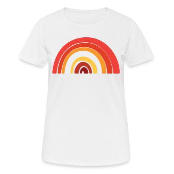 Flagge - LGBTQIA Rainbow Butch Lesbe - Frauen T-Shirt atmungsaktiv - Weiß - Vorne - AI Model Female 172 dark (172cm)