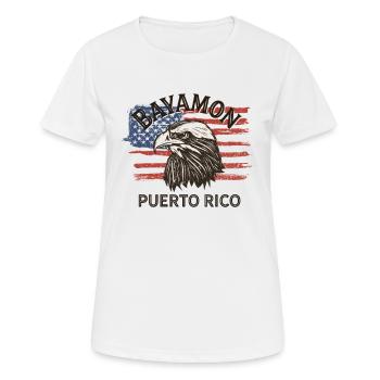 USA Flag Eagle Puerto Rico Vintage Bayamon - T-shirt respirant Femme - blanc - Devant - AI Model Female 172 dark (172cm)
