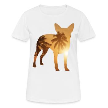 Plage d’été - Australian Cattle - T-shirt respirant Femme - blanc - Devant - AI Model Female 172 dark (172cm)