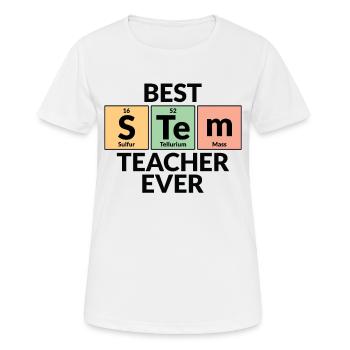 Bester MINT -Lehrer Aller Zeiten - Frauen T-Shirt atmungsaktiv - Weiß - Vorne - AI Model Female 172 dark (172cm)