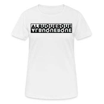 Famous city USA - Albuquerque - Women's Breathable T-Shirt - white - Front - AI Model Female 172 dark (172cm)