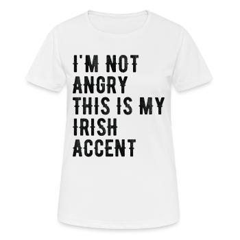 Ich Bin Nicht Böse, Mein Irischer Akzent - Frauen T-Shirt atmungsaktiv - Weiß - Vorne - AI Model Female 172 dark (172cm)