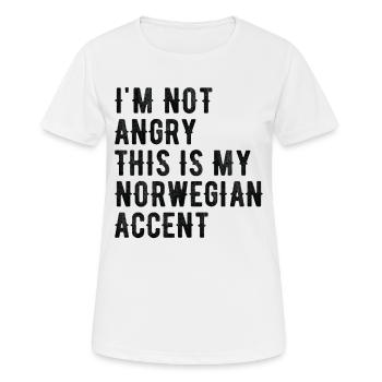 Ich Bin Nicht Böse, Mein Norwegischer Akzent - Frauen T-Shirt atmungsaktiv - Weiß - Vorne - AI Model Female 172 dark (172cm)