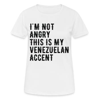 Je ne suis pas méchant, mon accent vénézuélien - T-shirt respirant Femme - blanc - Devant - AI Model Female 172 dark (172cm)