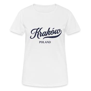 Retro Poland City - Vintage Cracovie - T-shirt respirant Femme - blanc - Devant - AI Model Female 172 dark (172cm)