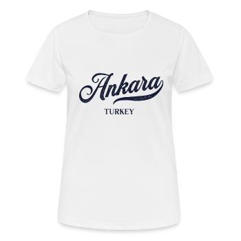 Retro Turkey Stadt - Vintage Ankara - Frauen T-Shirt atmungsaktiv - Weiß - Vorne - AI Model Female 172 dark (172cm)