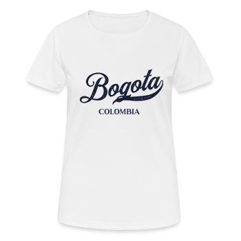 Rétro Colombia City - Vintage Bogota - T-shirt respirant Femme - blanc - Devant - AI Model Female 172 dark (172cm)