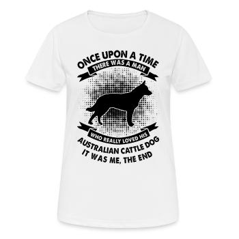 Es War Einmal Zeit - Australisches Vieh - Frauen T-Shirt atmungsaktiv - Weiß - Vorne - AI Model Female 172 dark (172cm)