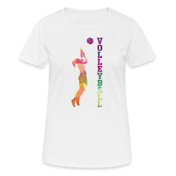 Set de volleyball cadeau de joueur de volleyball - T-shirt respirant Femme - blanc - Devant - AI Model Female 172 dark (172cm)
