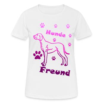 Hundeliebhaber Hundefreund - Frauen T-Shirt atmungsaktiv - Weiß - Vorne - AI Model Female 172 dark (172cm)