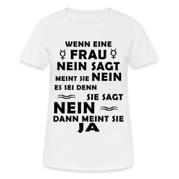 Women no difficult to understand - Women's Breathable T-Shirt - white - Front - AI Model Female 172 dark (172cm)