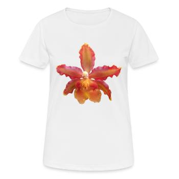 Orchidee Blüte, Orchideenranke, Orchideen Blume - Frauen T-Shirt atmungsaktiv - Weiß - Vorne - AI Model Female 172 dark (172cm)