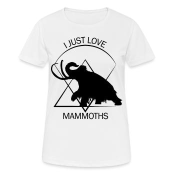 Drôle de mammouth Âge de pierre Conception de l’âge de glace Préhistorique - T-shirt respirant Femme - blanc - Devant - AI Model Female 172 dark (172cm)