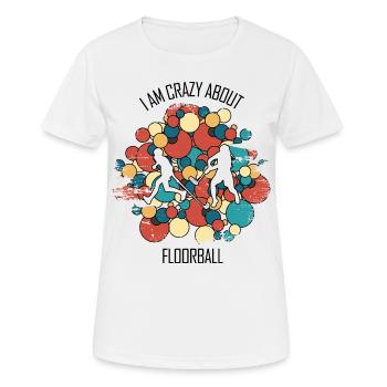 Floorball Unihockey Feldhockey Hallenhockey - Frauen T-Shirt atmungsaktiv - Weiß - Vorne - AI Model Female 172 dark (172cm)