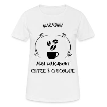 Café, expresso, café et chocolat - T-shirt respirant Femme - blanc - Devant - AI Model Female 172 dark (172cm)